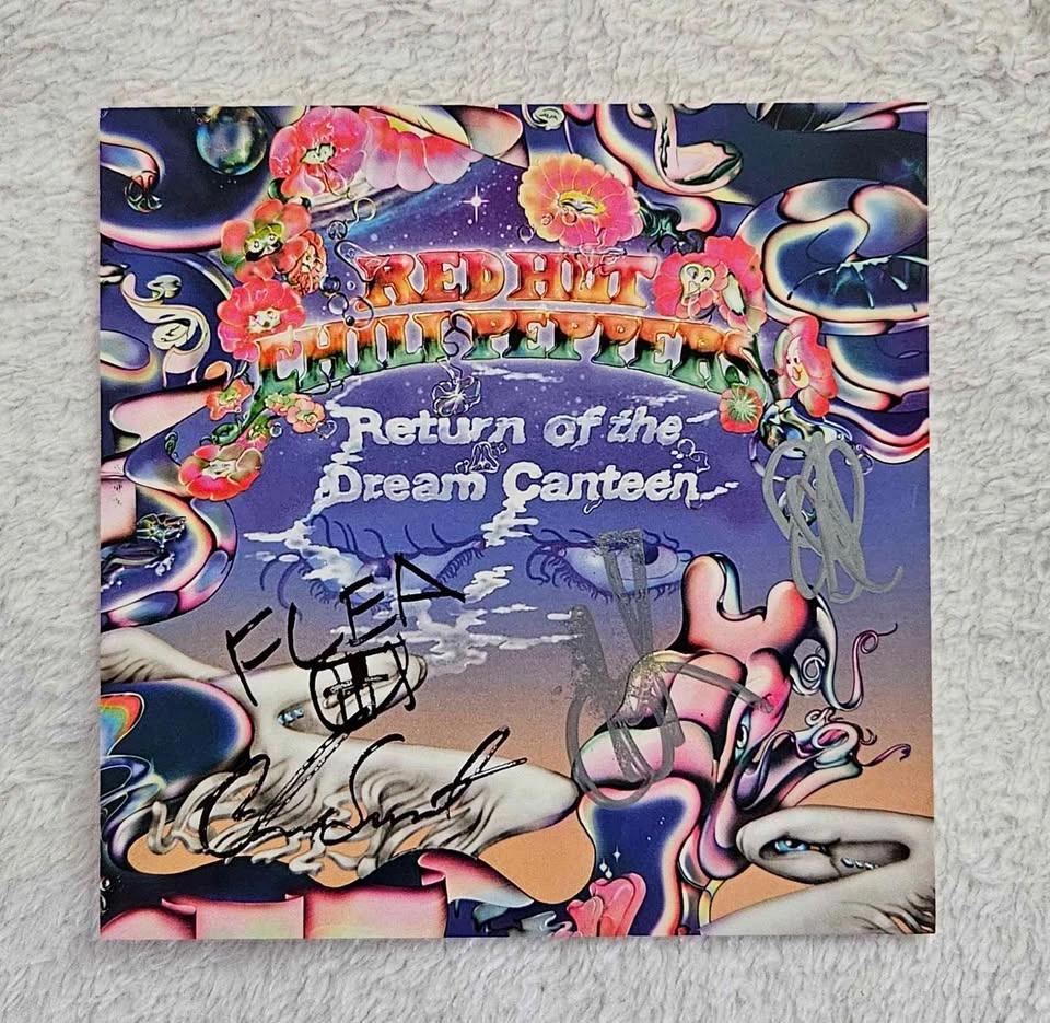 Red Hot Chili Peppers Signed CD Card + Stickers & Laminate - photo 2