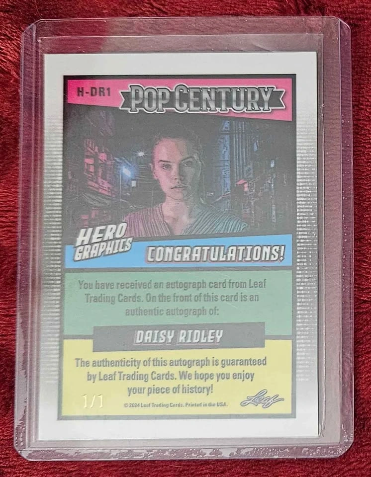 Daisy Ridley 2024 Leaf Metal Pop Century Autograph #1/1 - photo 2