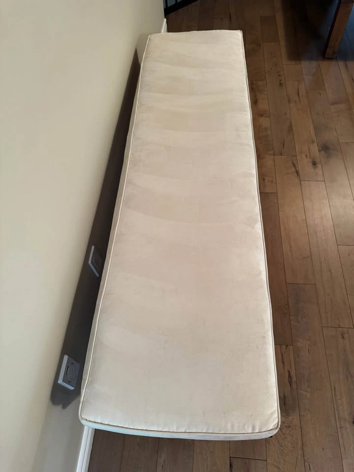 Long Solid Wood Bench with Removable Cushion - photo 3