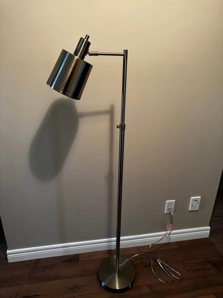 Modern Brushed Nickel Floor Lamp - 58” tall - photo 2