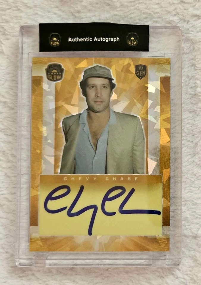 CHEVY CHASE 2021 Super Glow Cracked Ice Yellow #10/10 Autograph