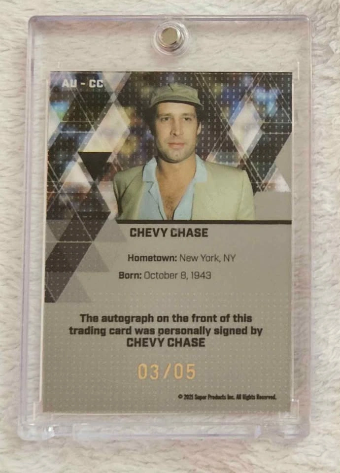 CHEVY CHASE 2021 Super Glow Cracked Ice Red #3/5 Autograph - photo 2