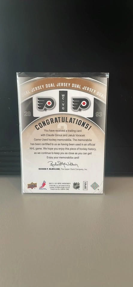 Giroux / Voracek Dual Jersey - Upper Deck SPX 2011-12 - photo 2
