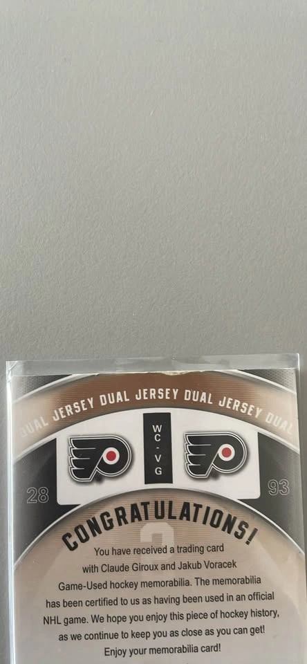 Giroux / Voracek Dual Jersey - Upper Deck SPX 2011-12 - photo 3