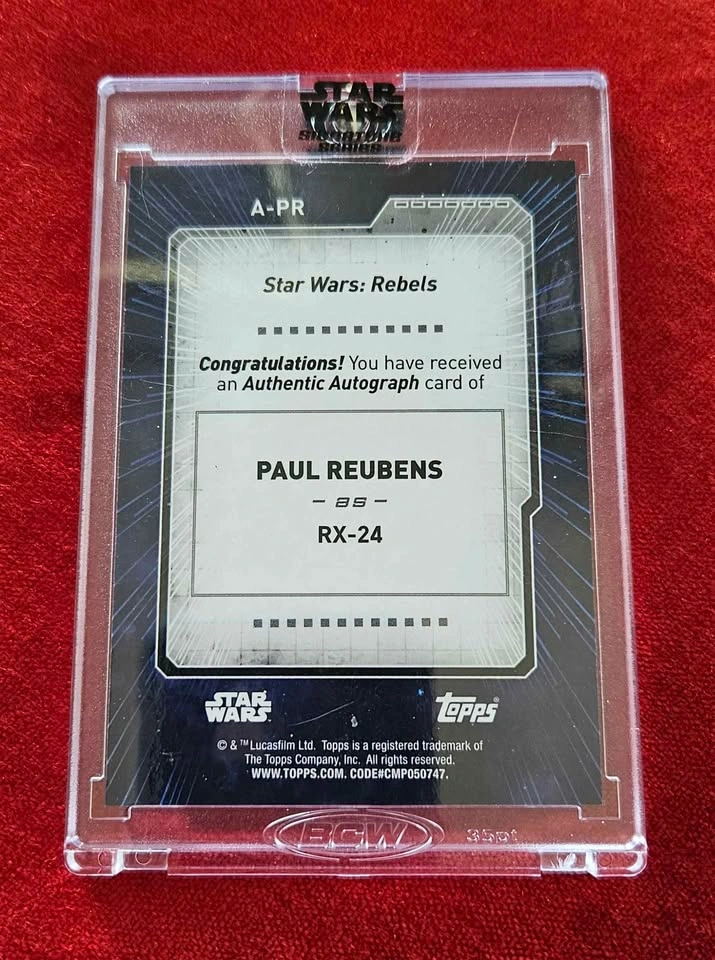 Paul Reubens Topps Star Wars Signature Series RARE - photo 2