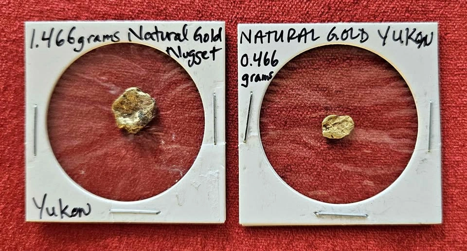 2x Natural Yukon Gold Nuggets=1.93 grams. $600 obo