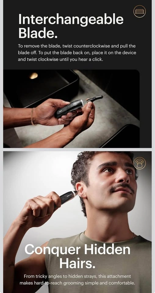 MANSCAPED Weed Whacker 3.0 PRO Nose Ear & Eyebrow Trimmer - photo 4