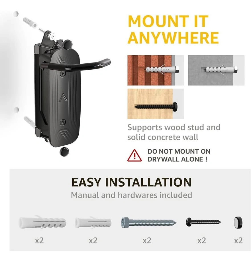 Bicycle Wall Mount, store bike in garage - photo 4