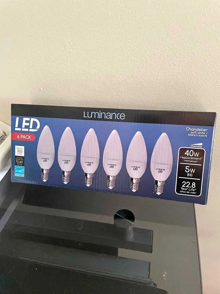 6-Pack LED Light Bulbs for Chandelier