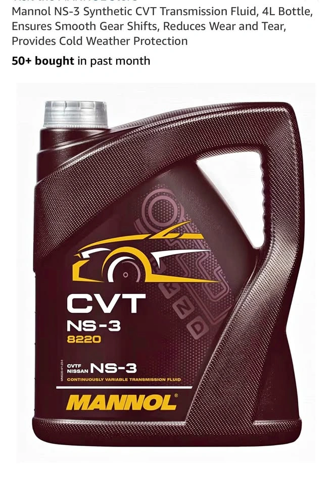 3 bottles Mannol CVT NS-3 Synthetic transmission fluid 4L