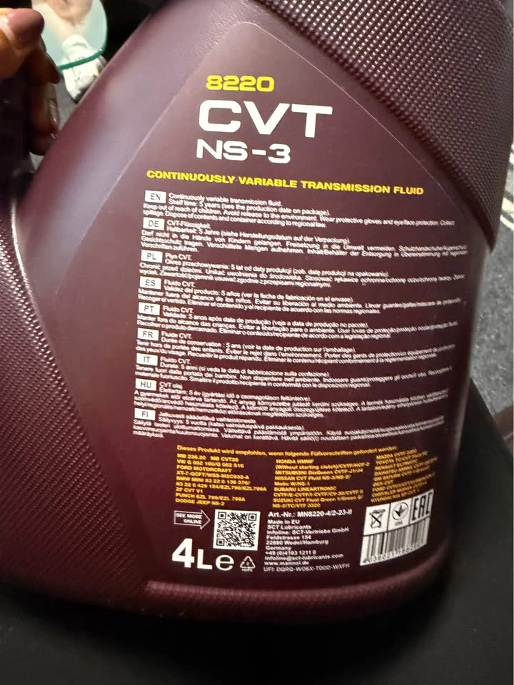 3 bottles Mannol CVT NS-3 Synthetic transmission fluid 4L - photo 5