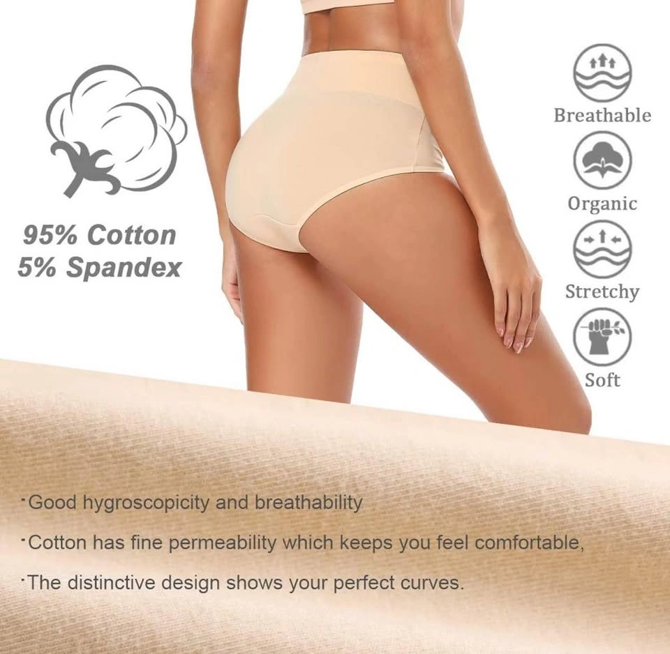 Molasus Women's High Waist Cotton Post Partum Briefs Underwear - photo 3