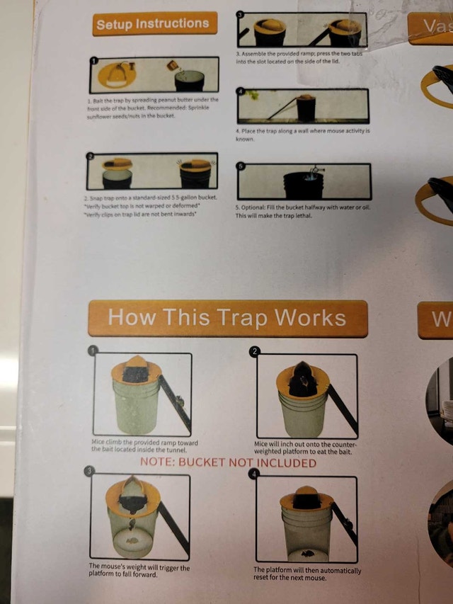 Mouse trap bucket pail - photo 2