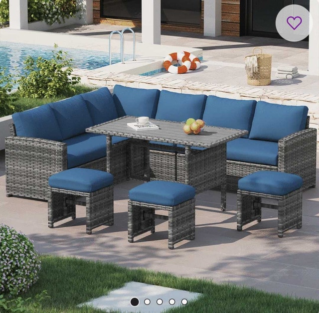 Outdoor patio stools, x3 new