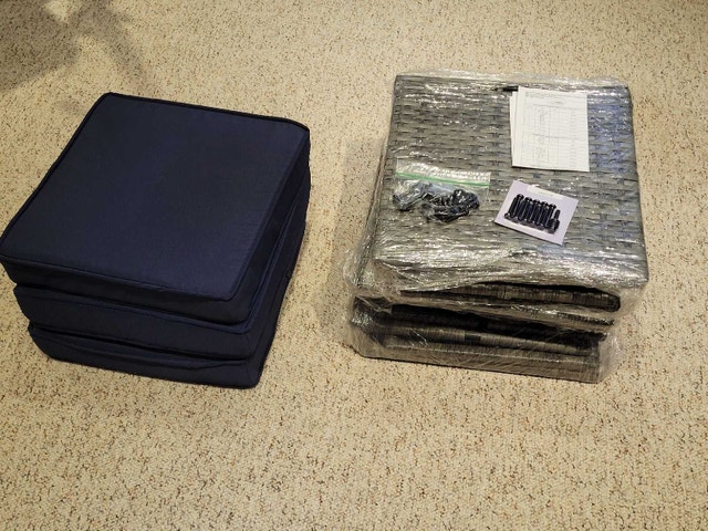 Outdoor patio stools, x3 new - photo 2
