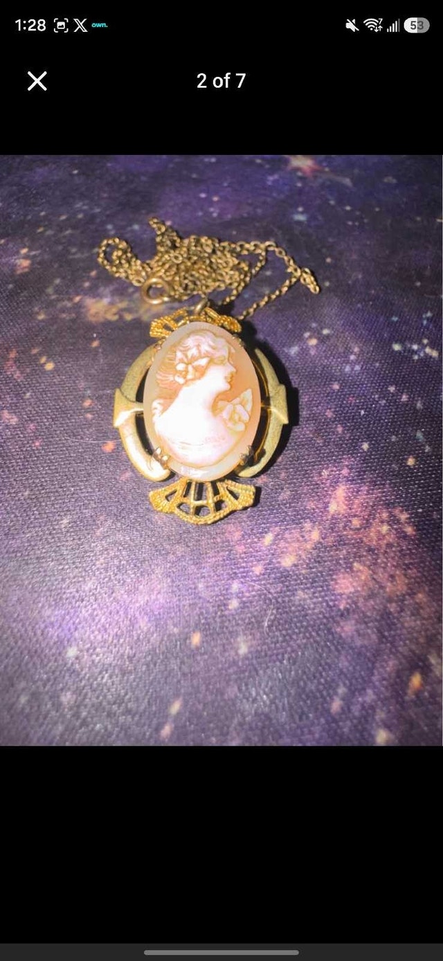 Vintage Cameo Pendant Brooch - photo 2