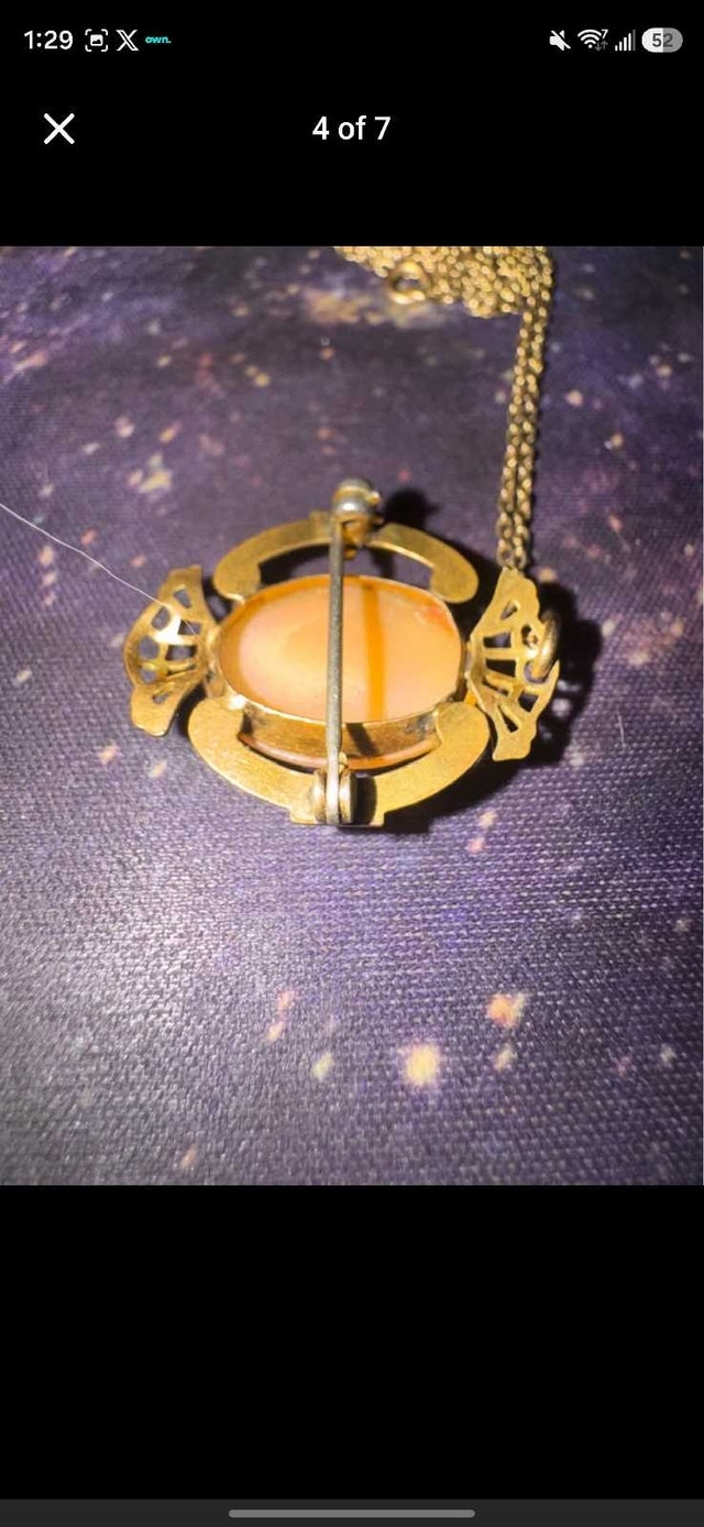 Vintage Cameo Pendant Brooch - photo 4