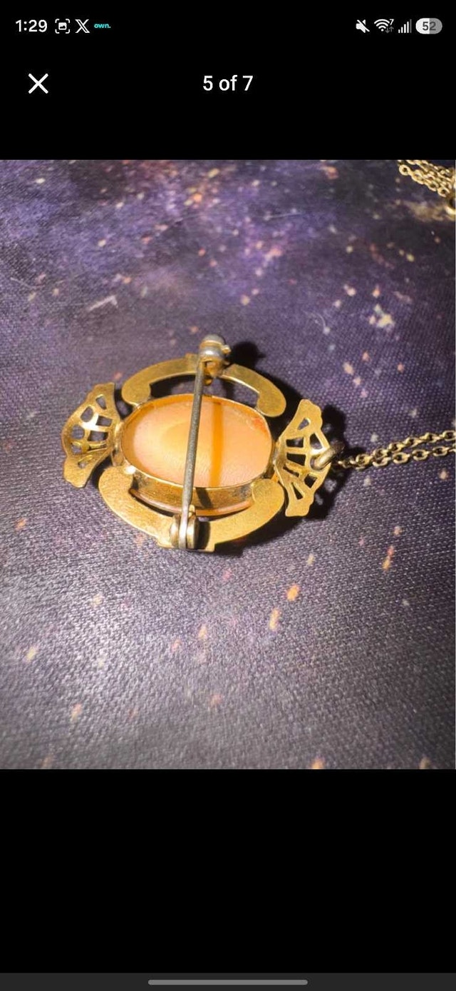 Vintage Cameo Pendant Brooch - photo 5