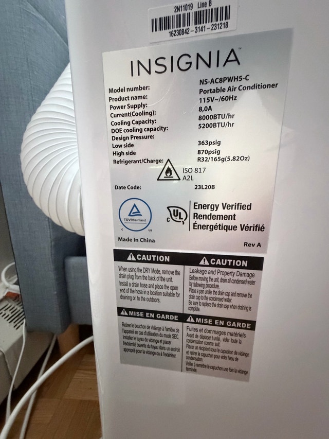 Insignia 8,000 BTU Portable Air Conditioner – Like New - photo 5