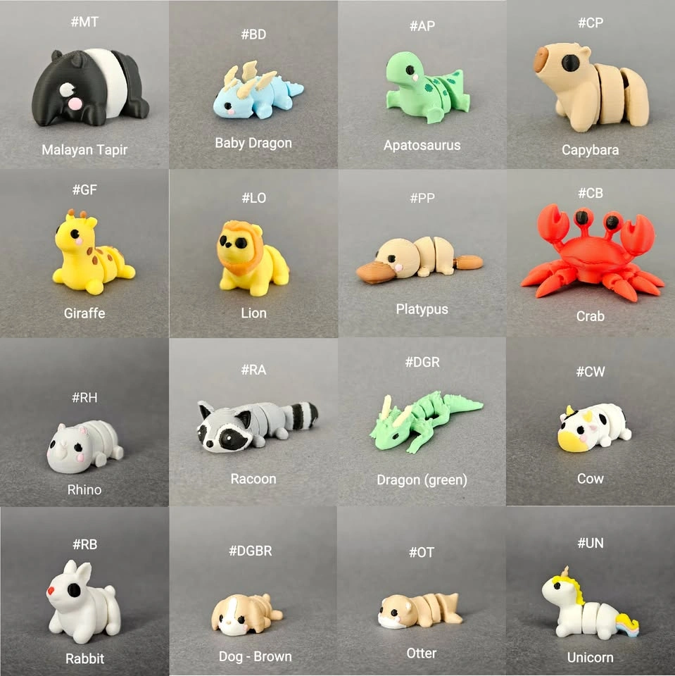 Articulated Mini Animals 3D Printed Fidget Toy - photo 2