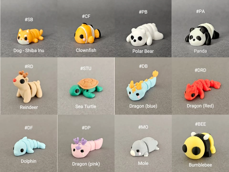 Articulated Mini Animals 3D Printed Fidget Toy - photo 3