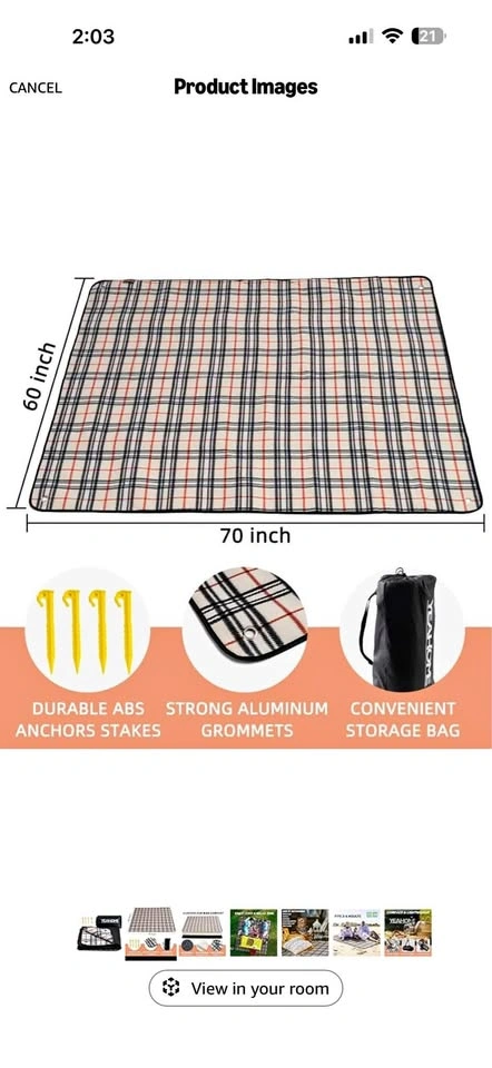 Used Picnic Blanket for Free!