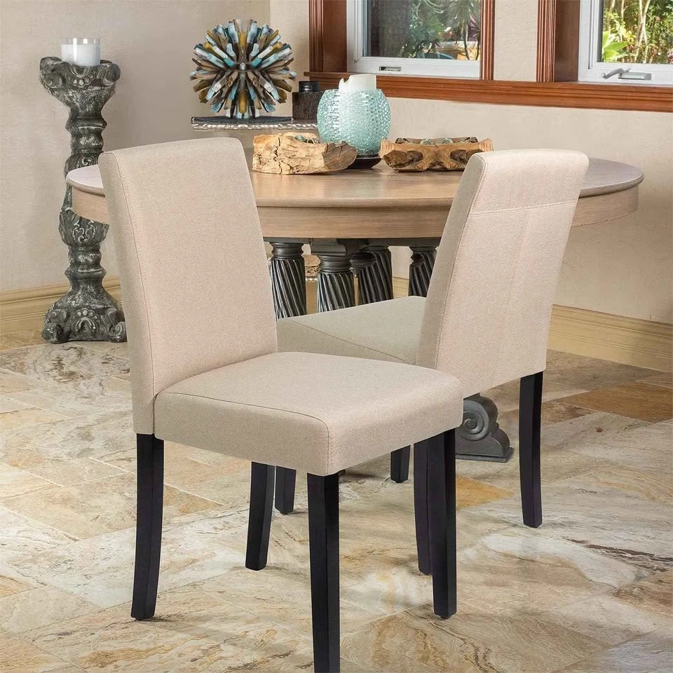 NEW Beige Upholstered Dining Chairs (Set of 2) - photo 5