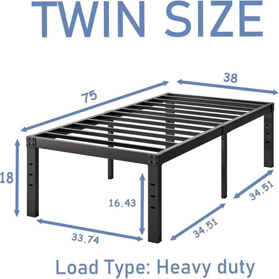 NEW Twin Size Metal Bed Frame 18 inch - photo 5