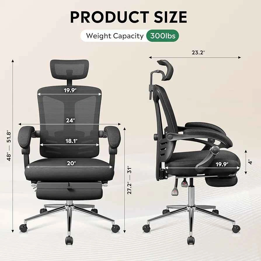 NEW Ergonomic Office Chair w/ Headrest & Footrest - photo 2