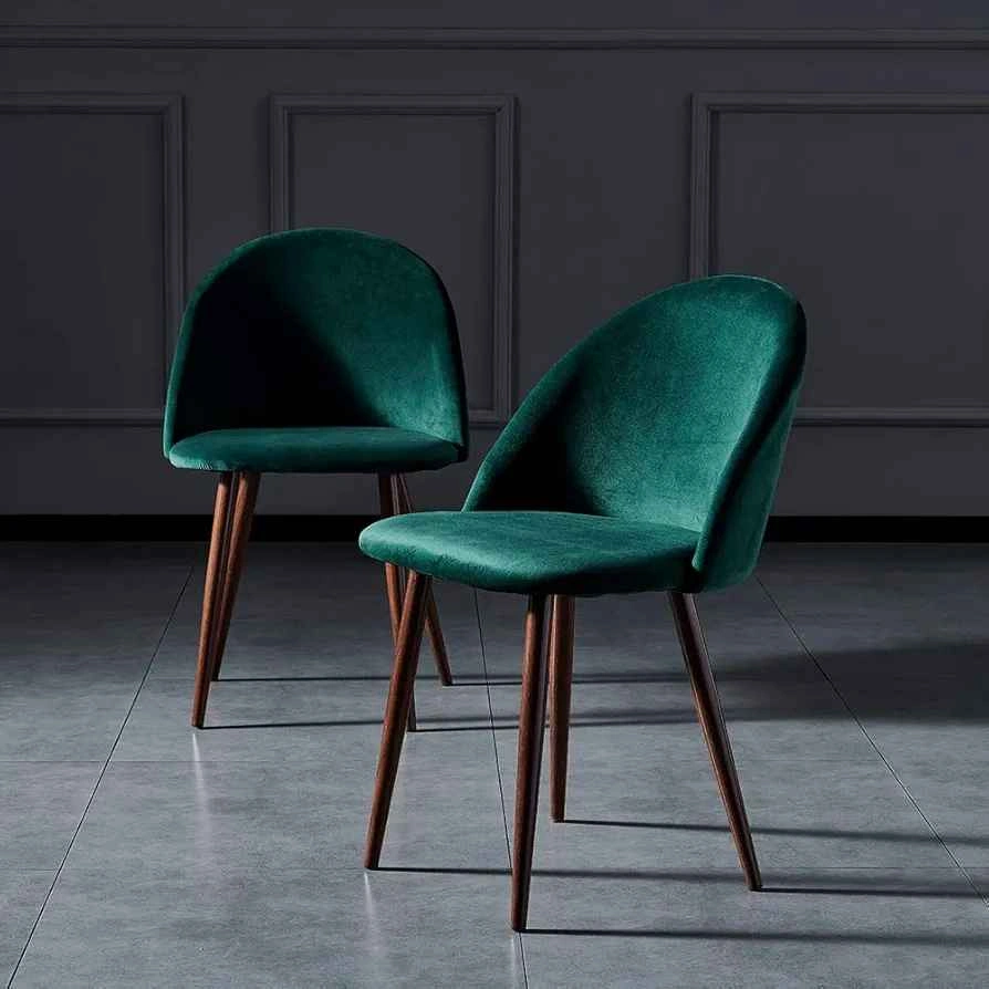 NEW Emerald Green Velvet Chair - set of 3 - photo 3