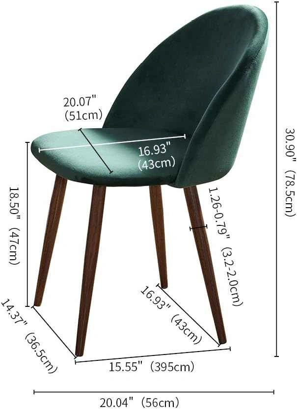 NEW Emerald Green Velvet Chair - set of 3 - photo 4