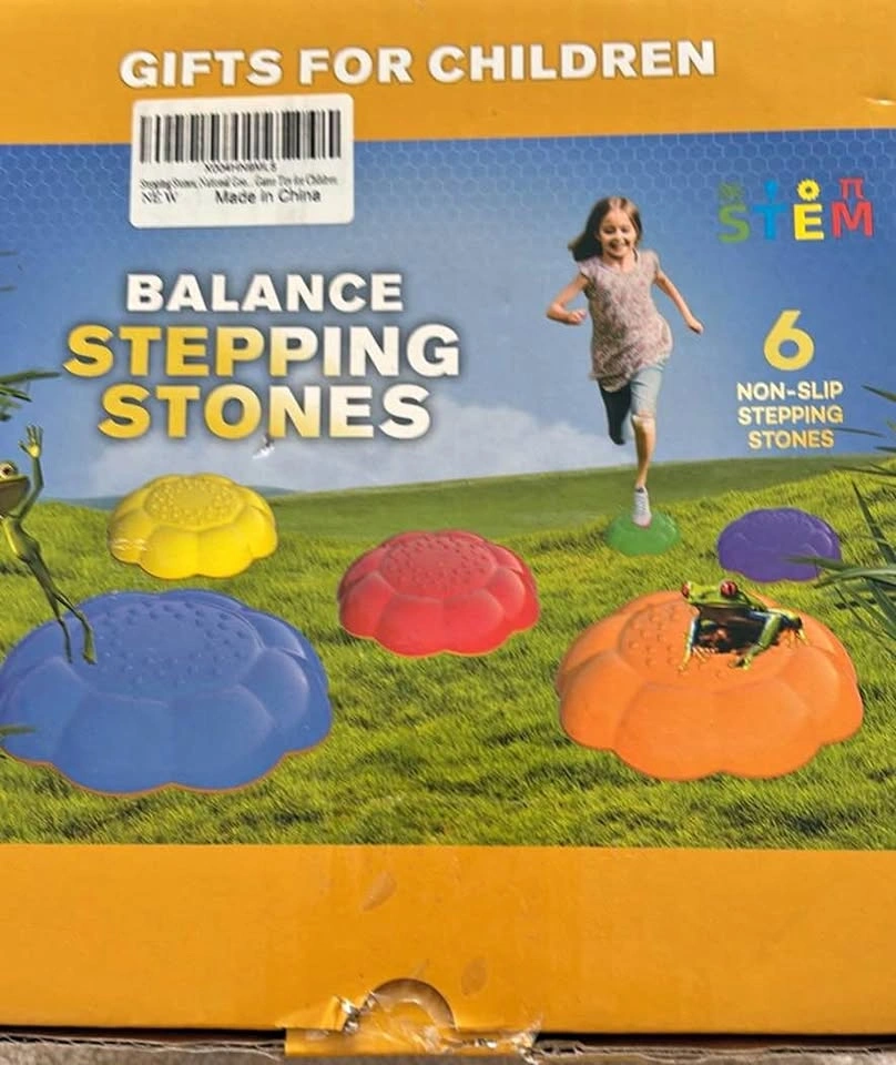 6 Stepping Stones for Kids - Durable Non-Slip Balance Stones