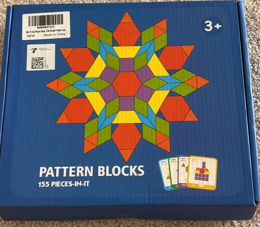 155pcs Wooden Pattern Blocks Tangram Puzzle Toys - photo 2