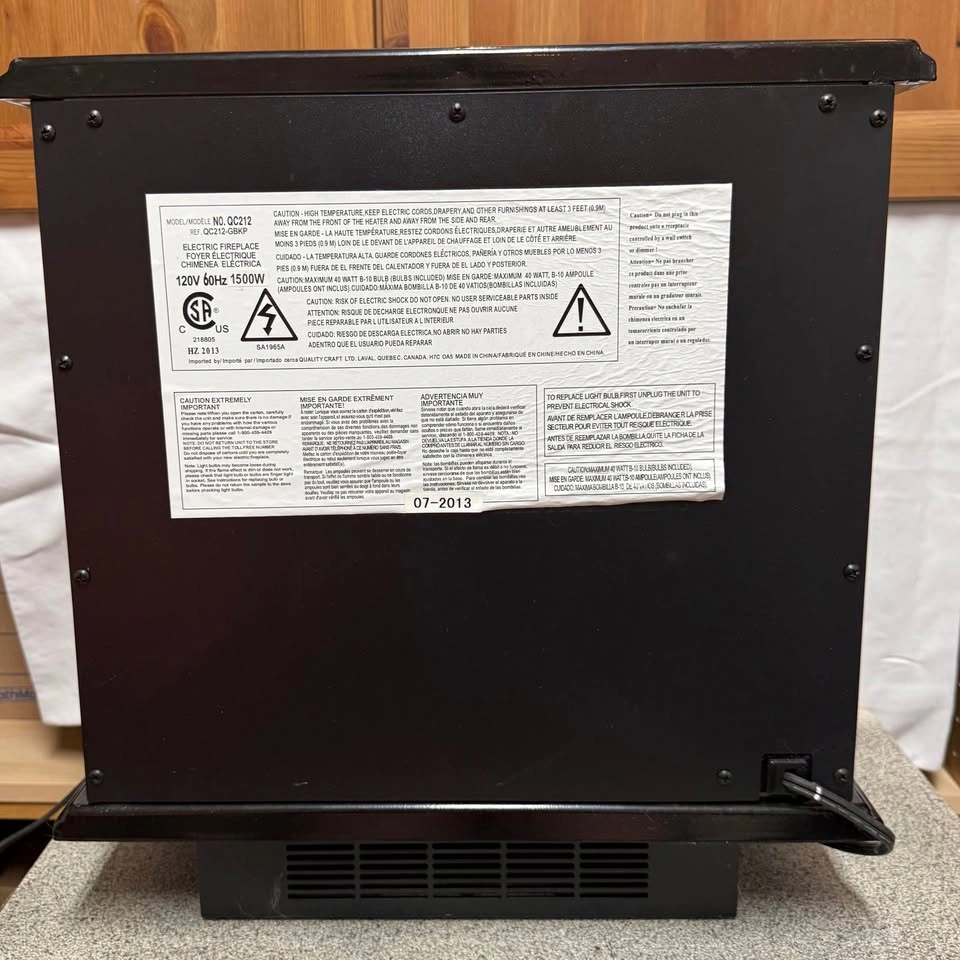 Electric Fireplace Heater decorflame QCF12-08BP - photo 3