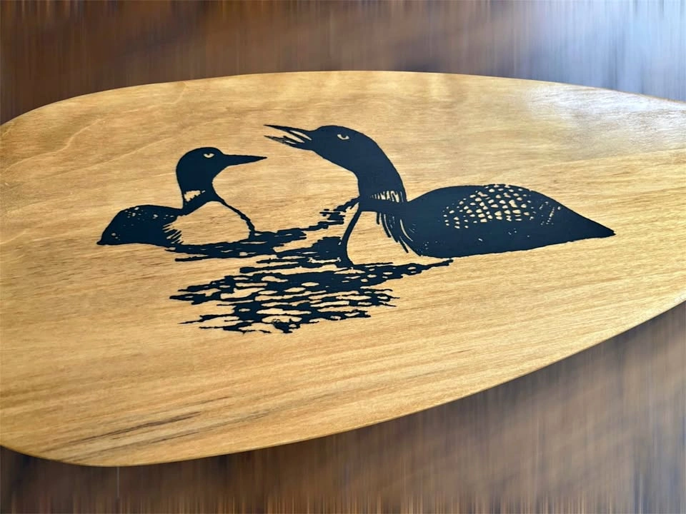 Upper Canada Paddle Company Paddle Coat Rack Loon Art 3ft.