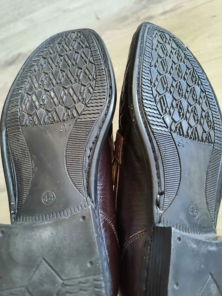 Men's Brown Genuine Leather Loafers shoes size 11 - photo 4
