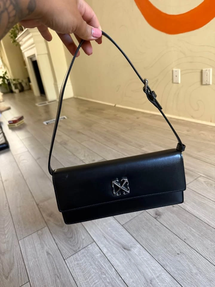 Off-white Shoulder Bag in black silver finish - photo 2