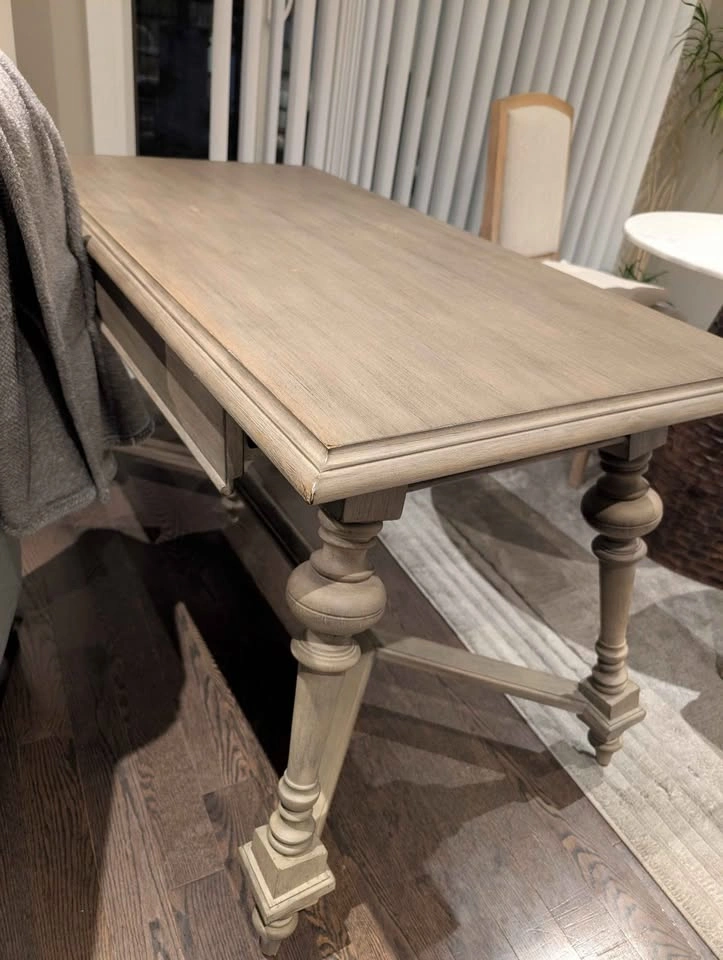 Farmhouse Style Wooden Dining Table with Drawers - photo 2