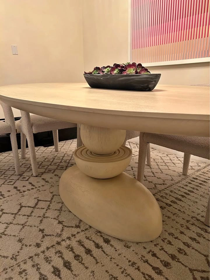 Anthropologie Sculptural Sonali Wood Dining Table