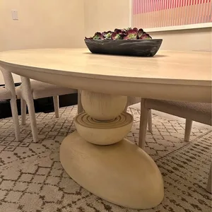 Anthropologie Sculptural Sonali Wood Dining Table