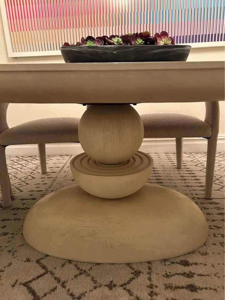 Anthropologie Sculptural Sonali Wood Dining Table - photo 5
