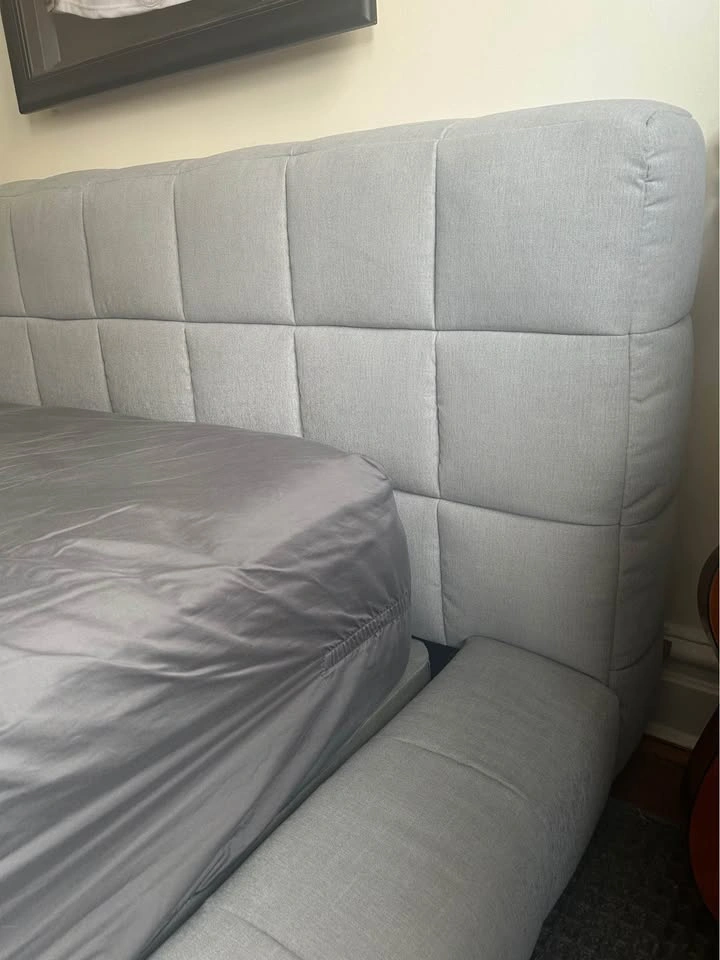 Pottery Barn Teen Light Gray Fabric Full Bed - photo 5
