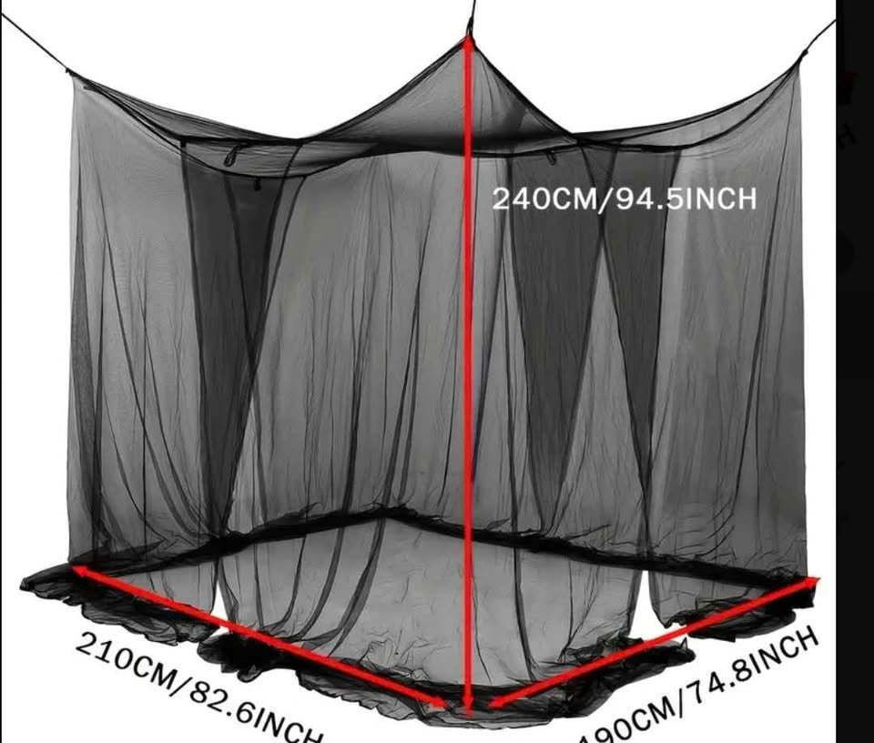 Black Net Bed Canopy for King Size Bed - photo 3