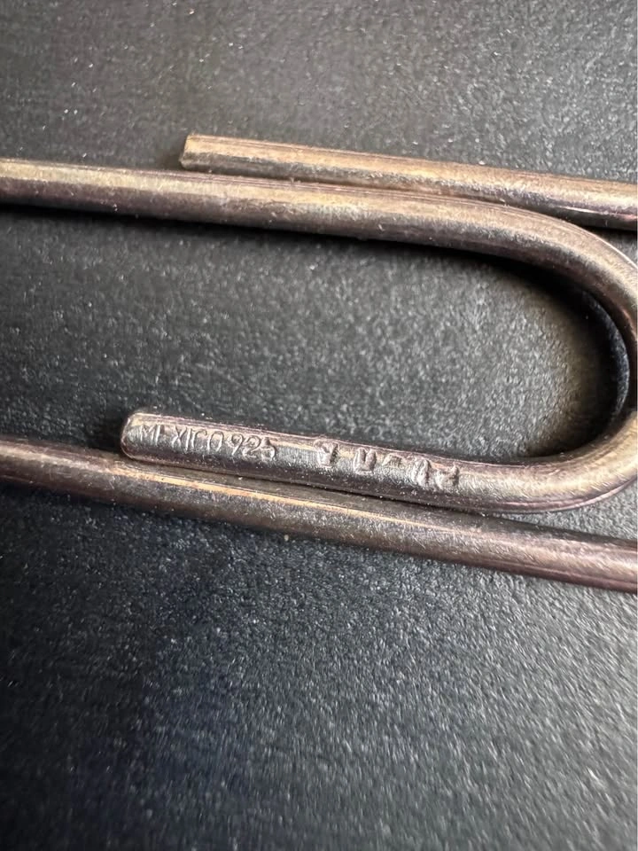 Sterling Silver .925 Paper clip Book mark - photo 2