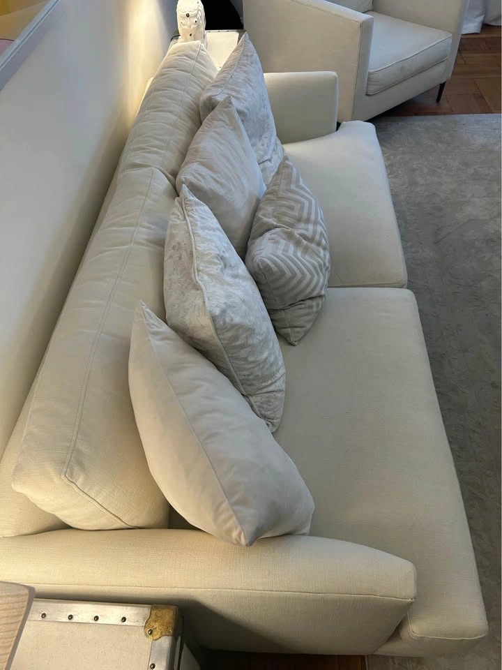 West Elm 84” Linen Weave Sofa in Alabaster - photo 5