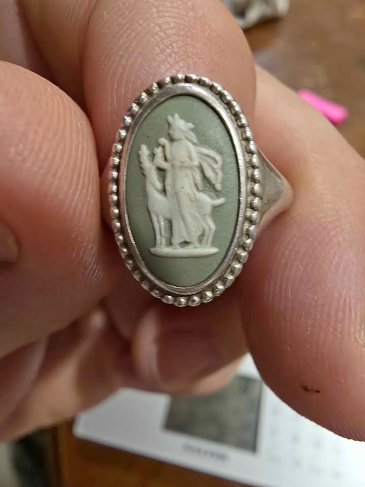 Vintage Wedgwood Jasperware Cameo Ring – Made in England