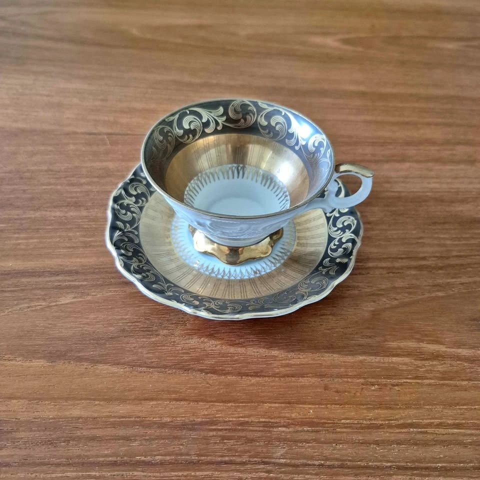 Vintage Porcelain Demitasse Cup & Saucer - Eberthal Bavaria