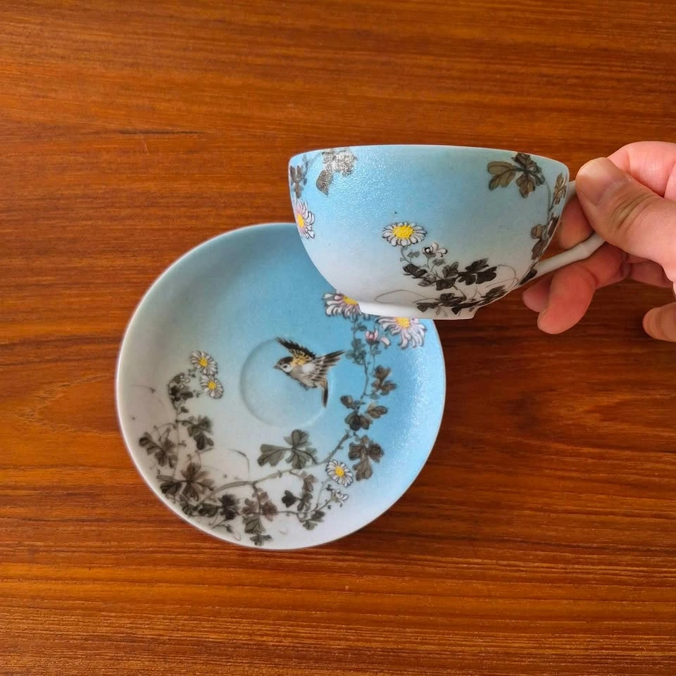 Vintage Glass Tea Cup and Saucer - photo 2