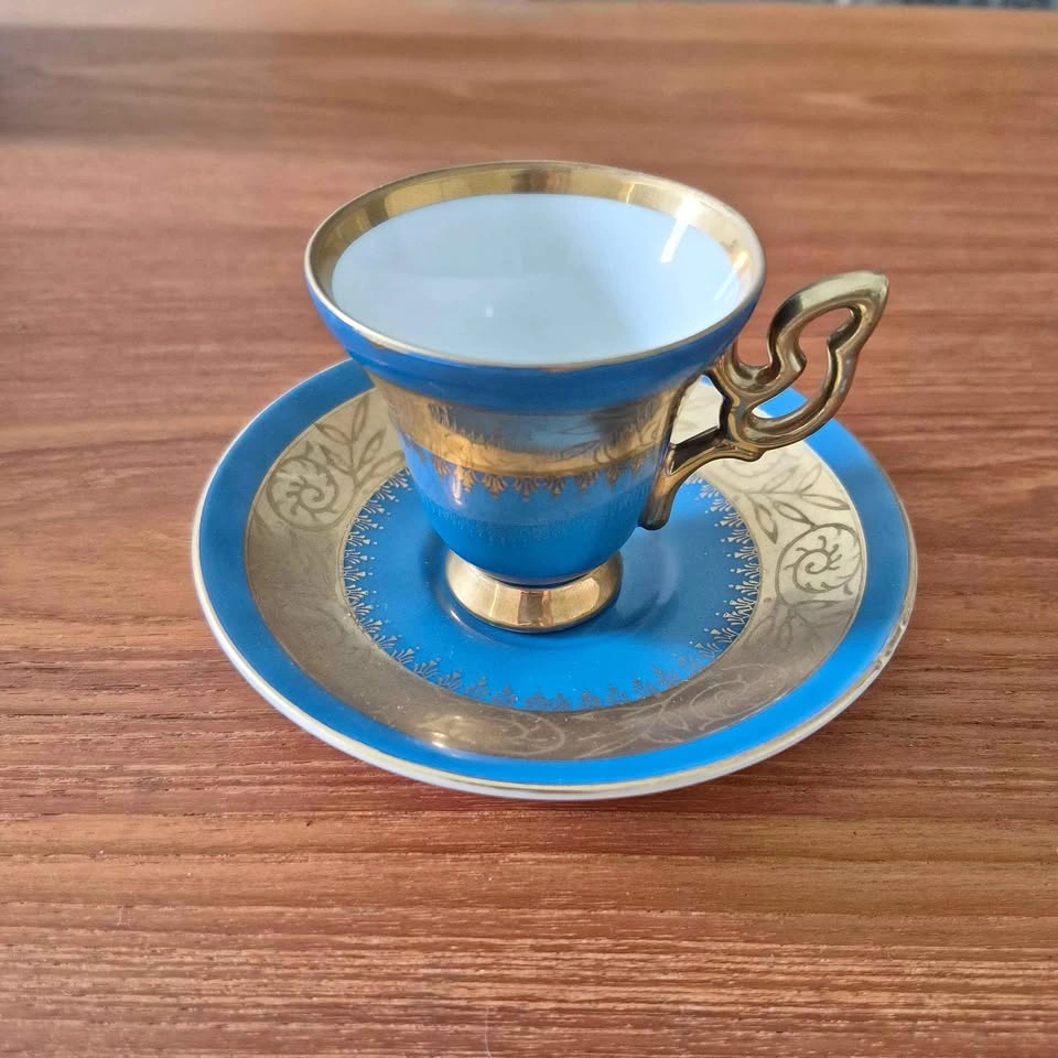 Vintage Porcelain Demitasse Cup and Saucer