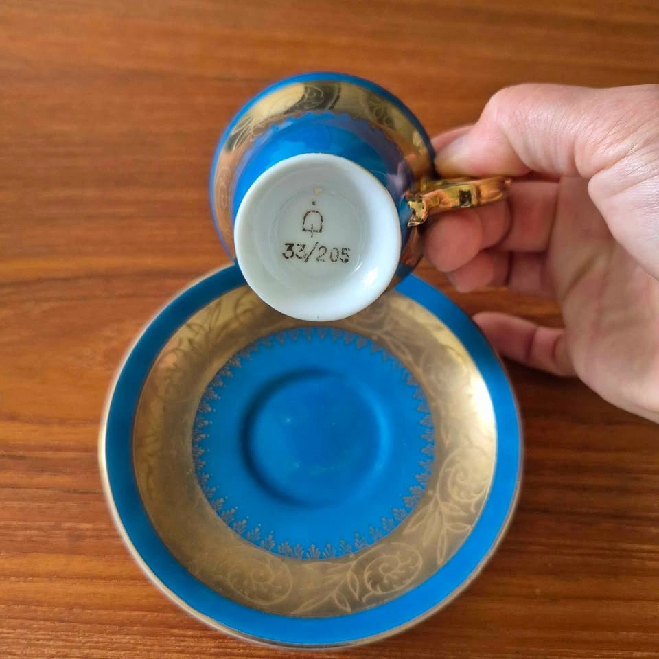 Vintage Porcelain Demitasse Cup and Saucer - photo 2